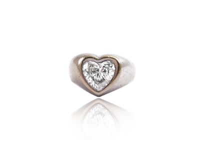 Anello in Oro Bianco con Diamante