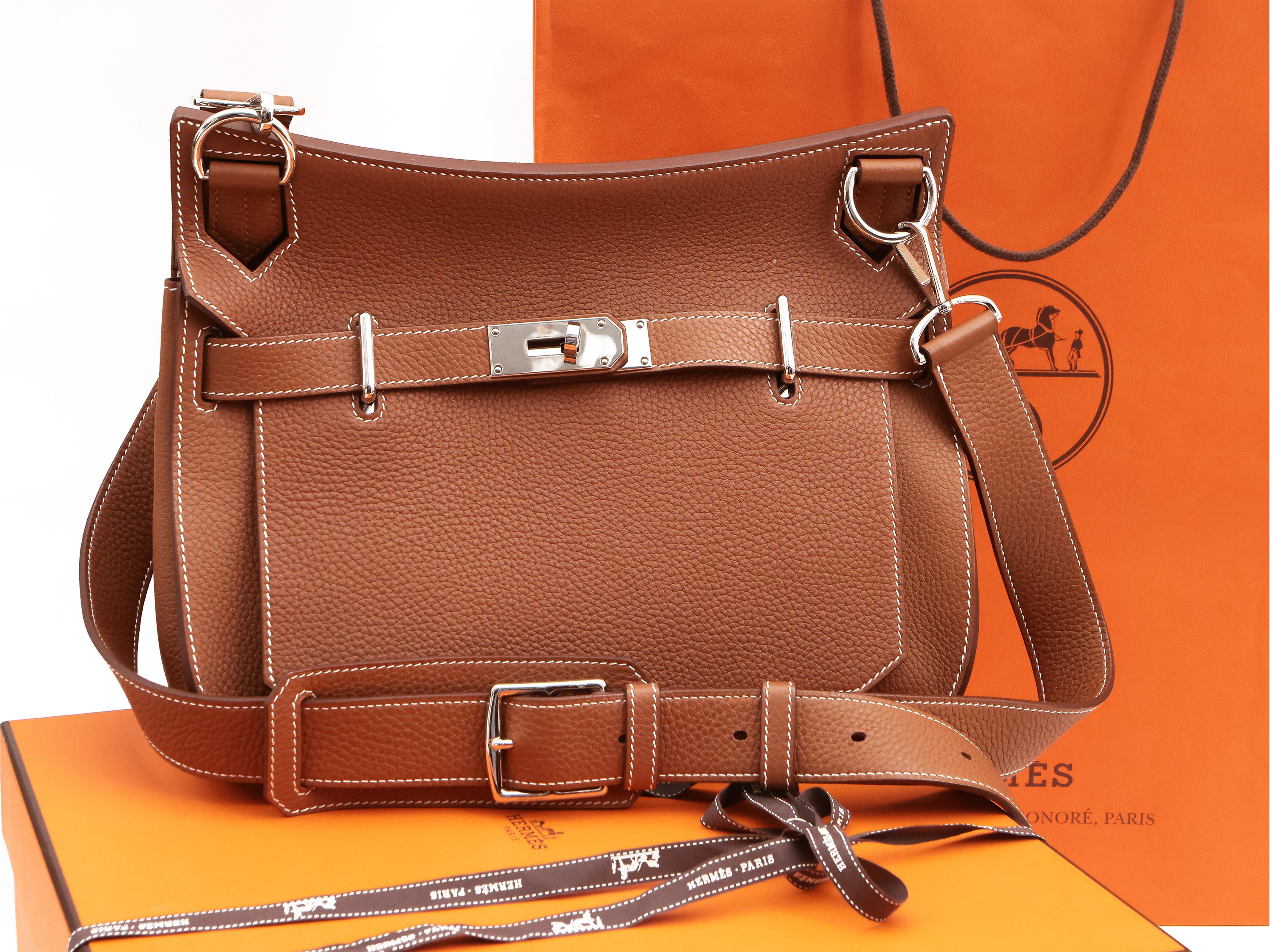 Hermès, Borsa 'jypsière 28' Color Biscotto