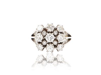 Anello in Oro Bianco con Diamanti