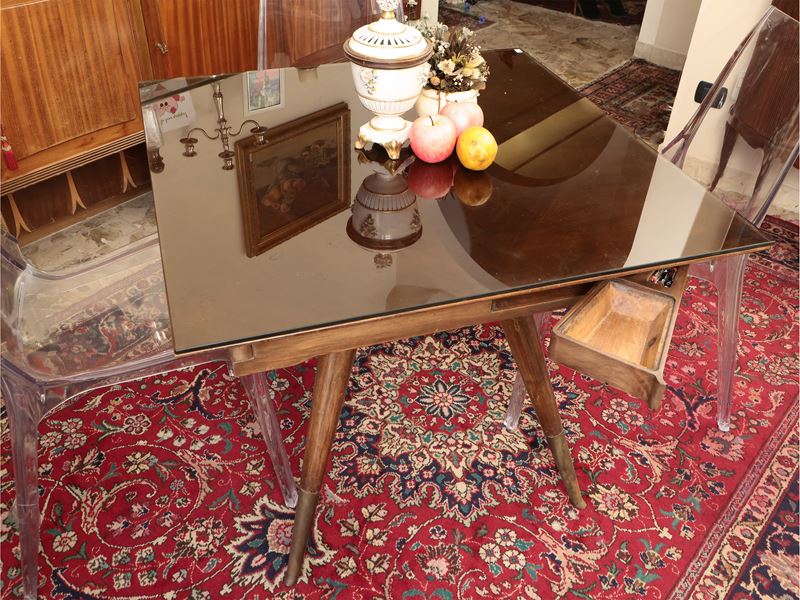Tavolino da Gioco in Legno Tenero