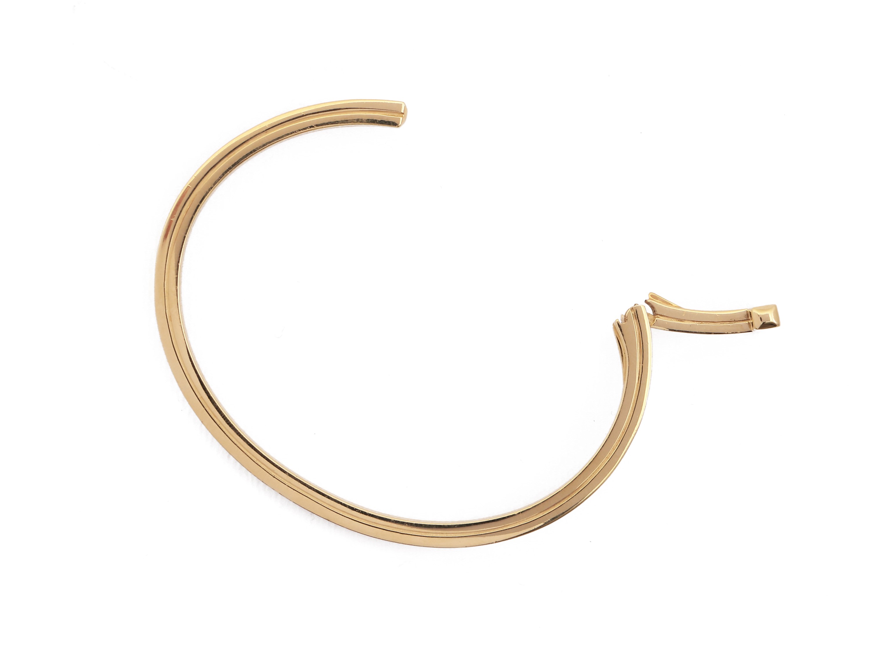 Tom Ford, Bracciale Rigido da Uomo 'striped T' in Oro Giallo