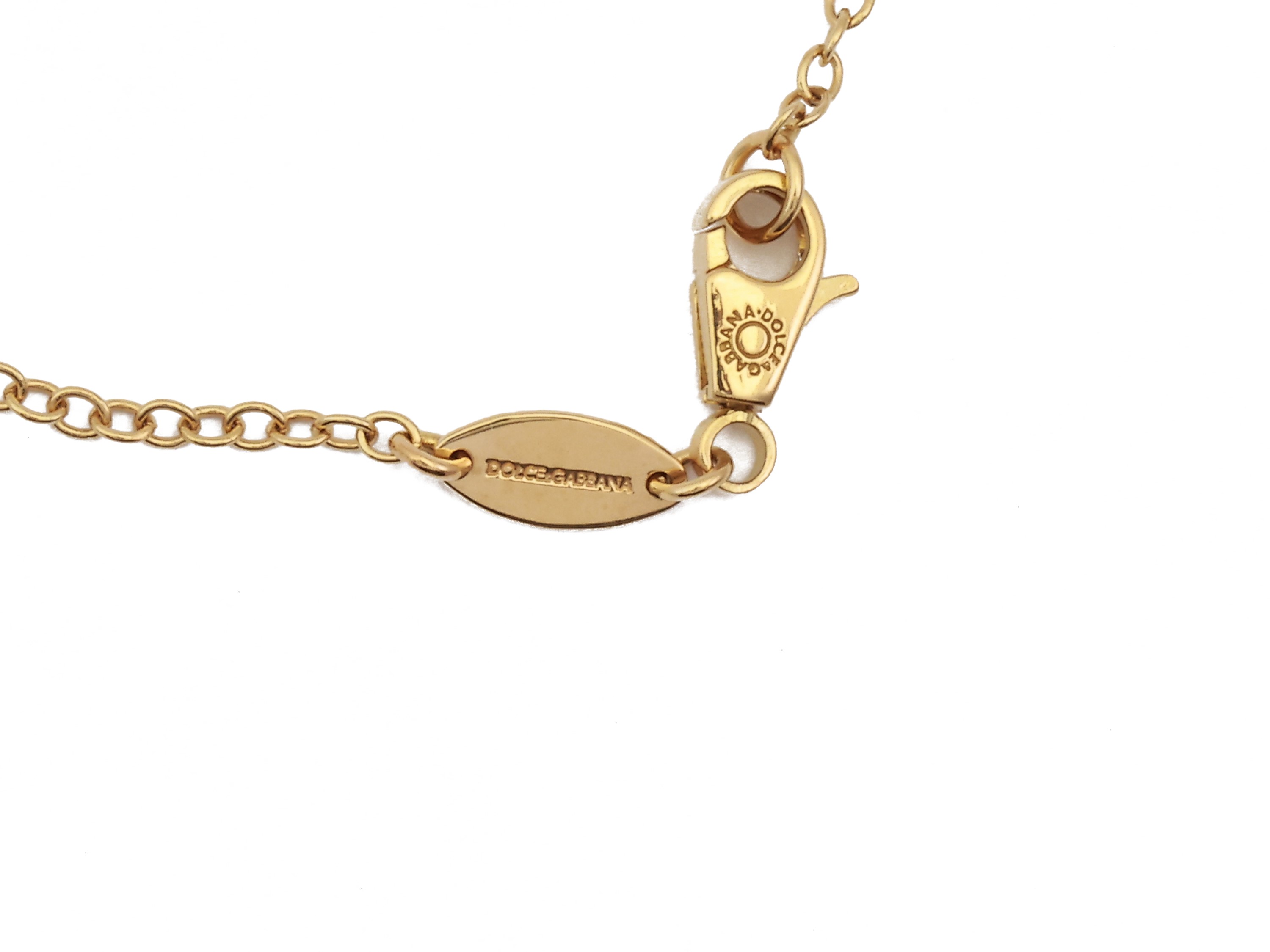 Dolce & Gabbana, Catenina con Pendente '13' in Oro Giallo