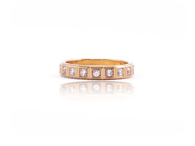 Chopard, Anello Eternelle 'ice Cube' in Oro Giallo con Diamanti