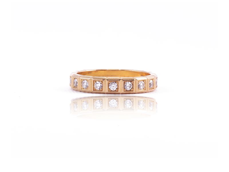 Chopard, Anello Eternelle 'ice Cube' in Oro Giallo con Diamanti