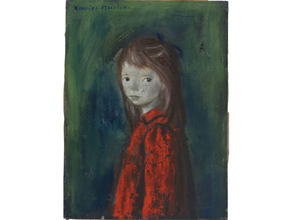 Xavier Bueno - Bambina in rosso, fine anni Cinquanta/inizio anni Sessanta circa