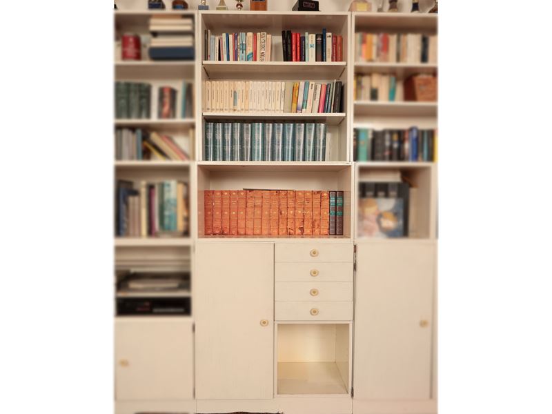 Libreria Modulare in Laminato Bianco Cub8, Angelo Mangiarotti per Poltronova, 1968