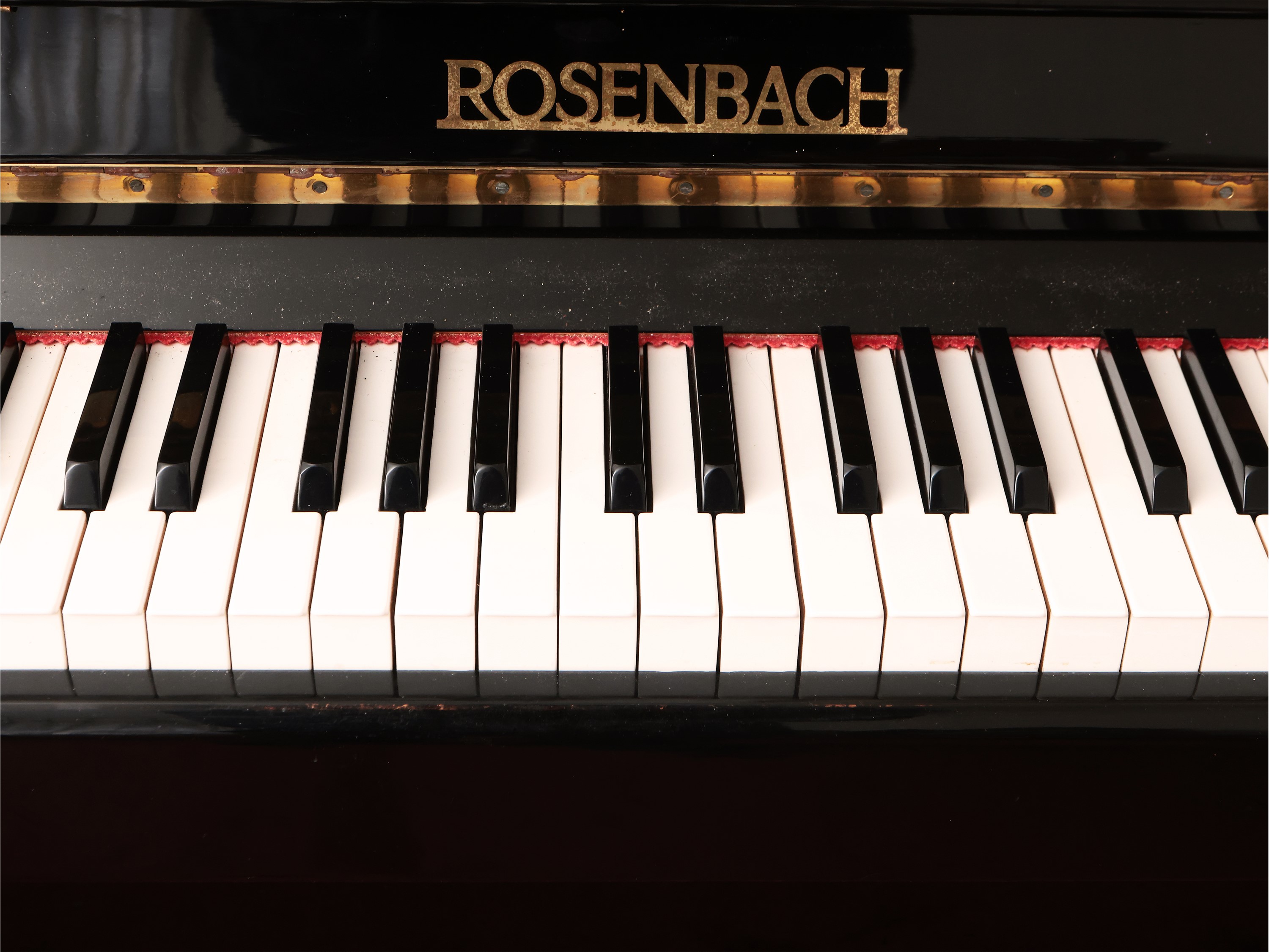 Pianoforte Verticale in Legno Ebanizzato, Rosenbach