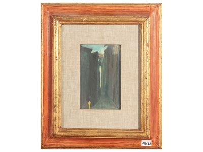 Paesaggio con Scorcio di Strada tra Palazzi