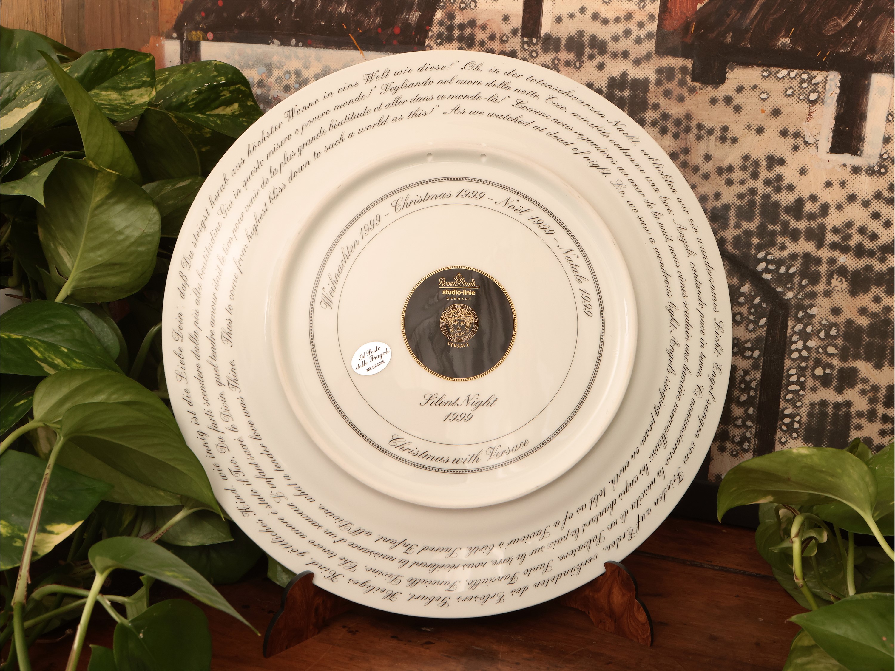 Piatto da Parata in Porcellana, Silent Night 1999, Versace per Rosenthal