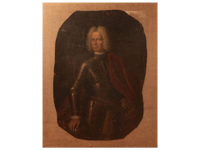 Scuola Tedesca del XVIII Secolo - Ritratto di Jacob Von Schencke in Armatura