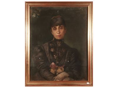 Ritratto di Gentildonna con Stemma Gentilizio