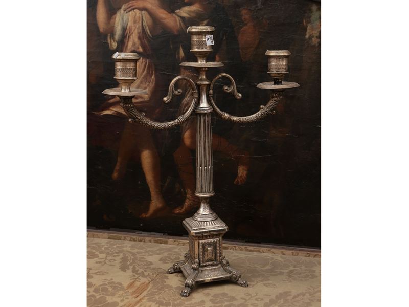 Coppia di Candelieri in Argento