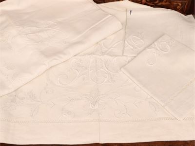 Due Lenzuola in Lino Bianco