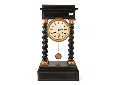 Orologio da Tavolo in Legno Ebanizzato, Constantin À Paris
