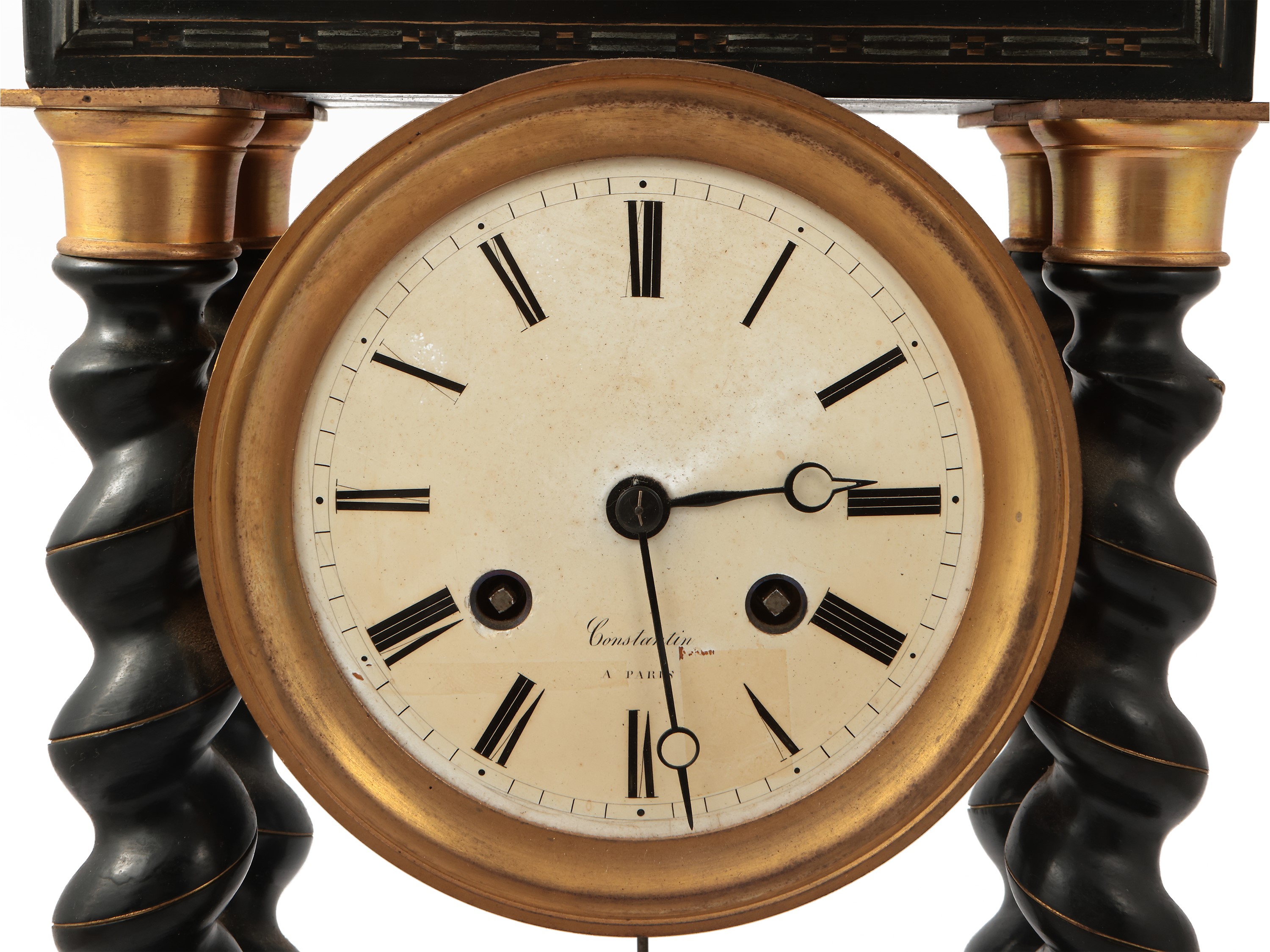 Orologio da Tavolo in Legno Ebanizzato, Constantin À Paris