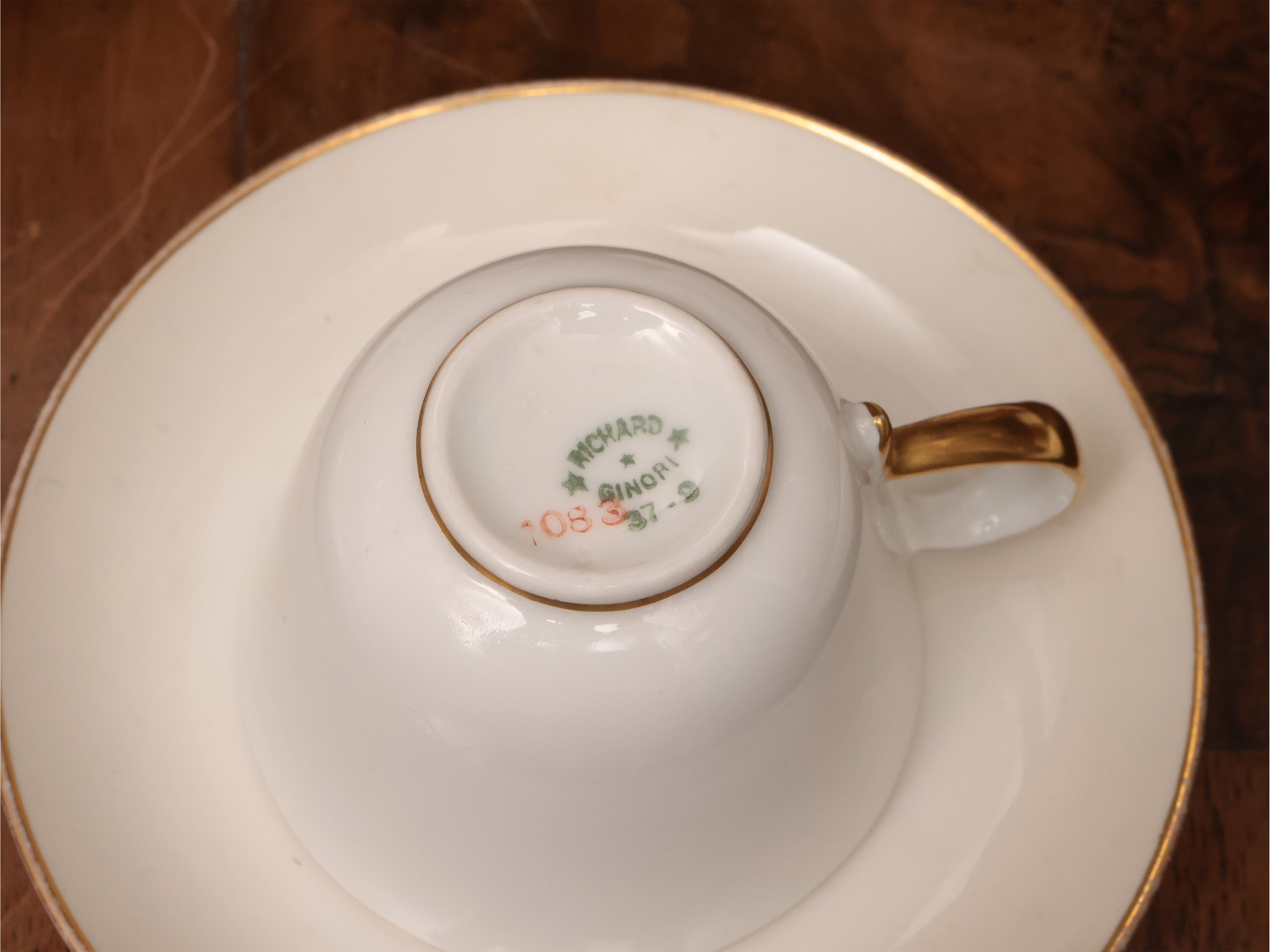 Serie di Sei Tazzine da Caffè in Porcellana, Richard Ginori