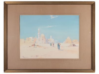 Pellegrini con Paesaggio Orientale