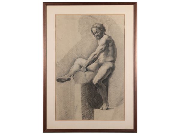 Scuola italiana del XIX/XX secolo - Nudo Maschile