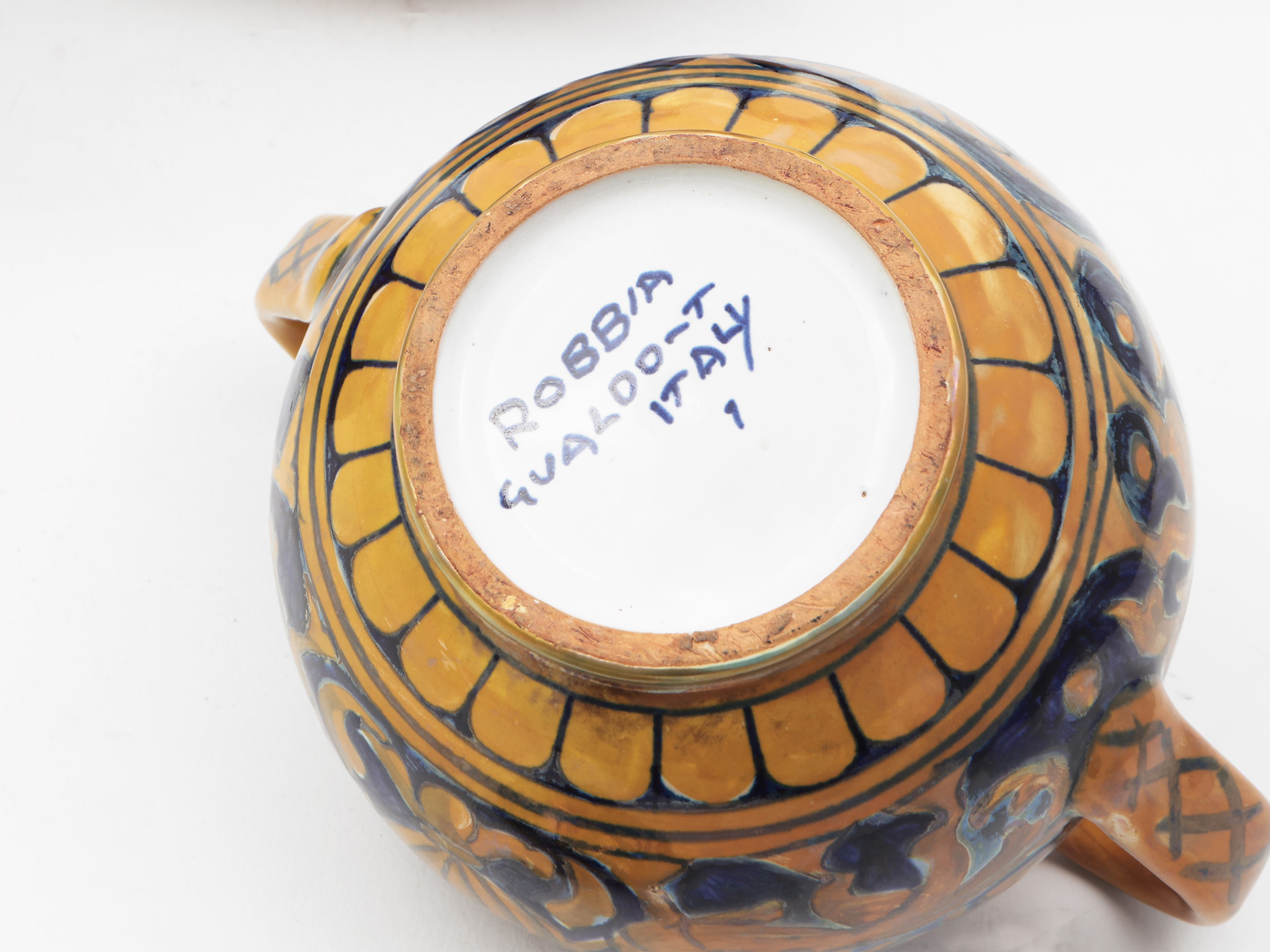 Servizio da Tè in Ceramica Smaltata a Lustro, Gualdo Tadino