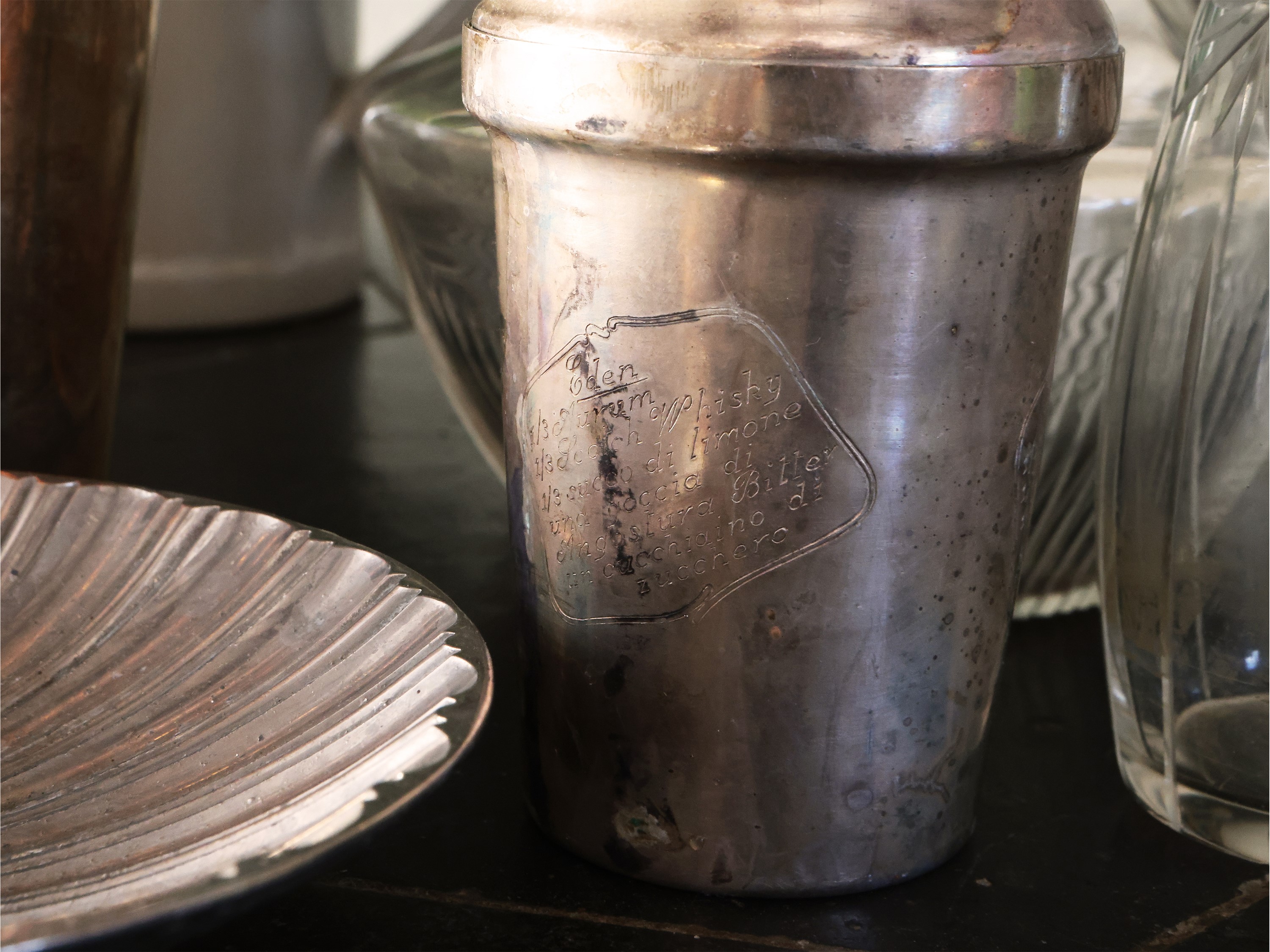 Caraffa in Cristallo di Gusto Art Nouveau Rilegata in Argento