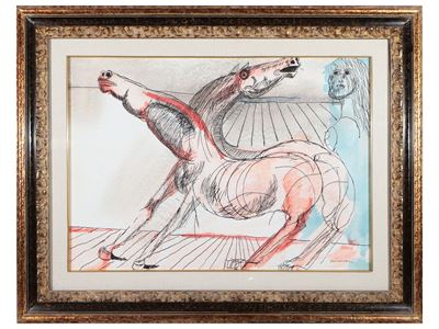 Cavalli e Volto Femminile 1989