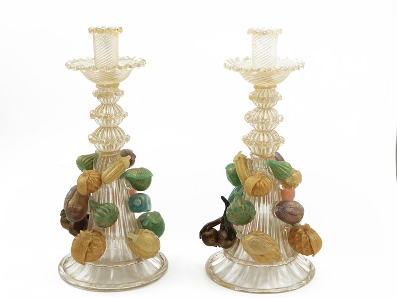Coppia di Candelieri Barovier & Toso