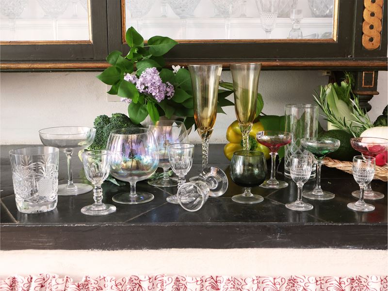 Miscellanea di Bicchieri per Aperitivo in Vetro e Cristallo