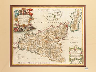 Isola e Regno di Sicilia Detta Anticam.te Isola del Sole Et Isola De Ciclopi (1682)