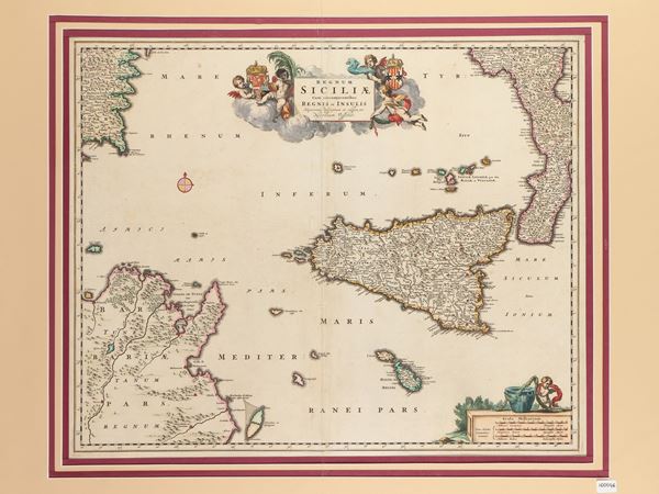 Nicolaas Visscher - Regnum Siciliae cum circumjacentibus Regnis et Insulis (1680)