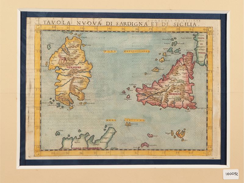 Tavola Nuova di Sardigna Et di Sicilia 1674