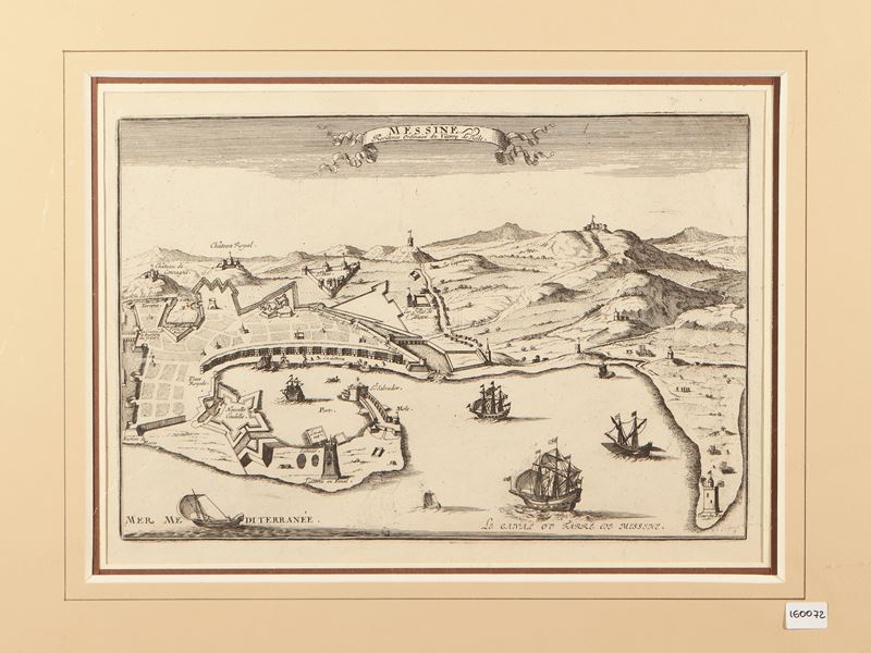 Nicolas De Fer - Messine Residence Ordinaire Du Viceroy De Sicile 1705