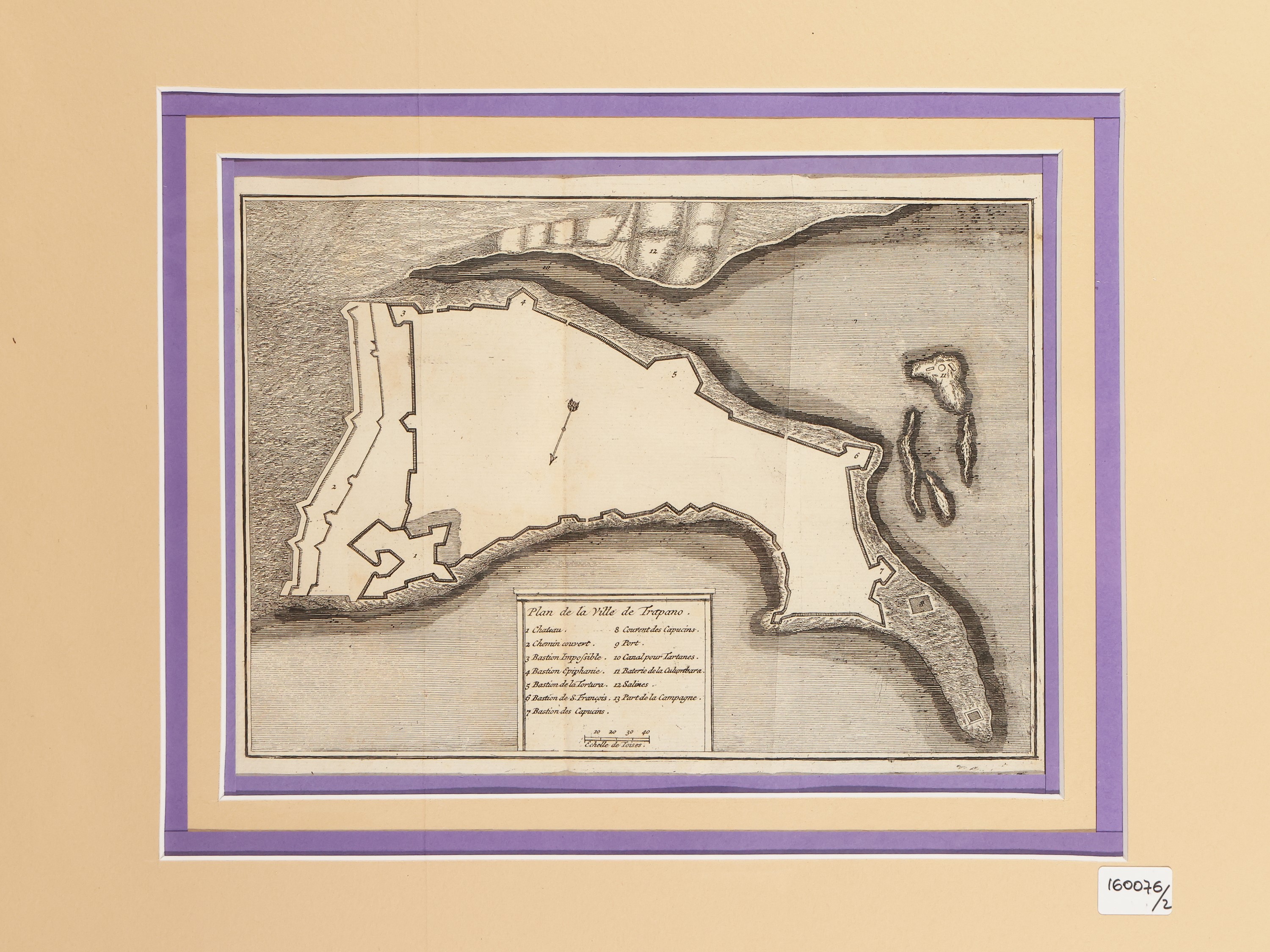 Pierre del Callejo Y Angulo - Peninsule Et Chateau Du Cap Passaro - Plan De la Ville De Trapano (...