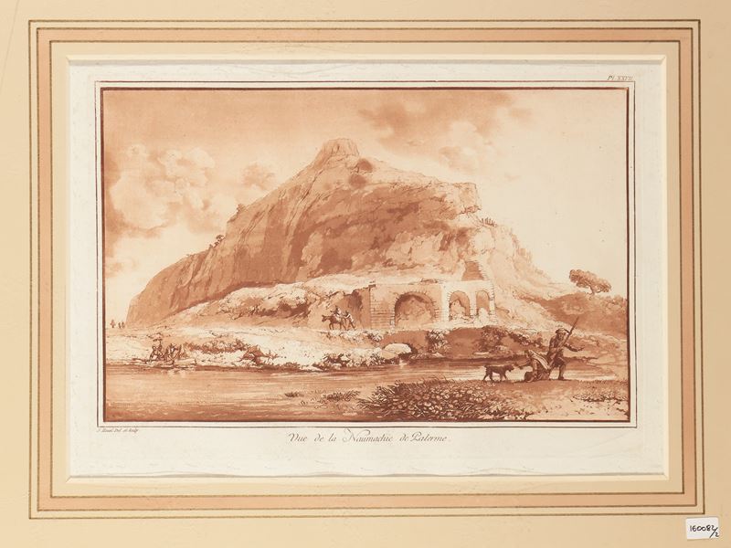 Jean-pierre Louis Laurent Houel - Vue De la Naumachie De Palerme - Bain Antique ...au Midi De L'e...