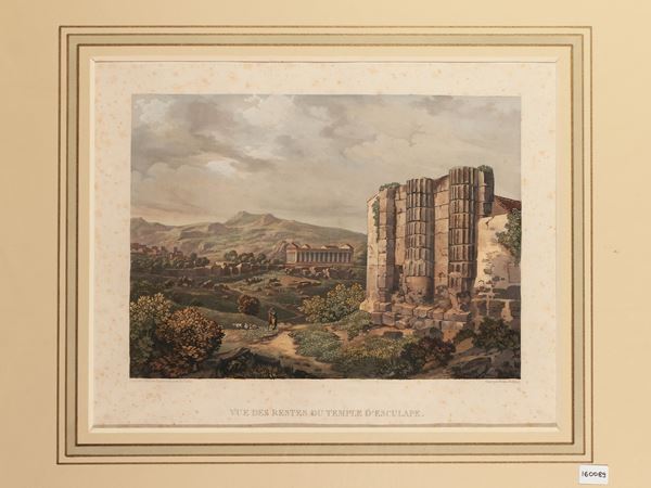 Achille-Etienne Gigault de La Salle - Vue des restes du Temple d'Esculape