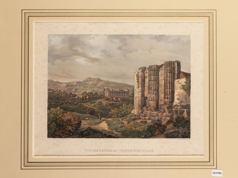 Achille-etienne Gigault De la Salle - Vue Des Restes Du Temple D'esculape