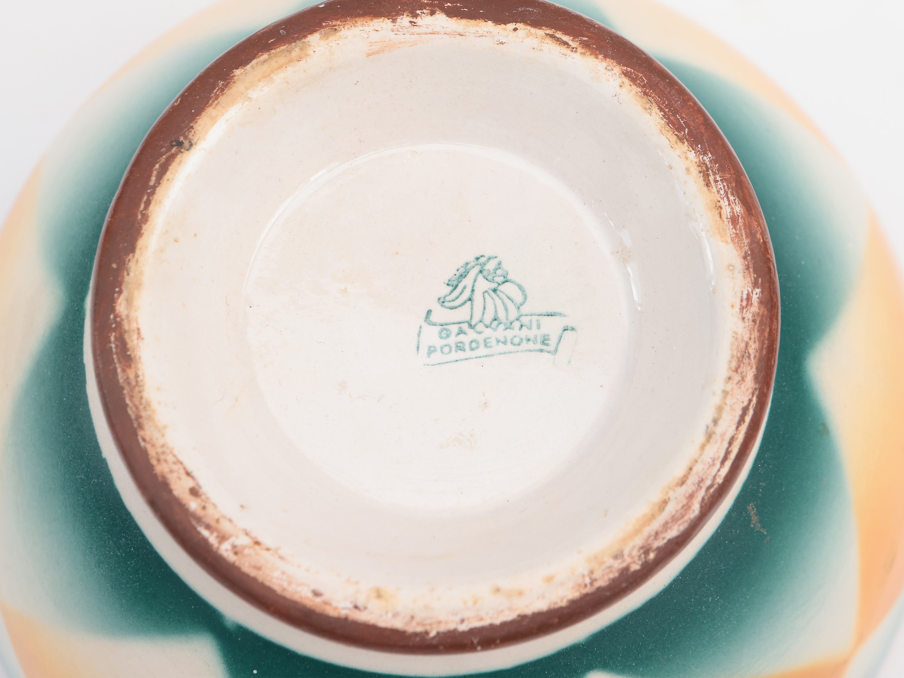 Tazza in Terracotta Smaltata, Galvani Pordenone