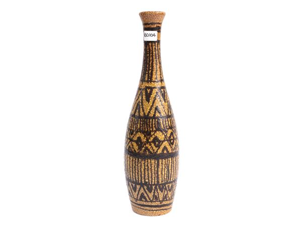 Small glazed terracotta vase