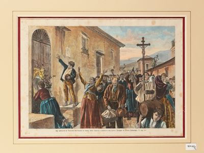 Gli Abitanti di Nicolosi ... Dopo L'eruzione Dell'etna - Tipi Siciliani