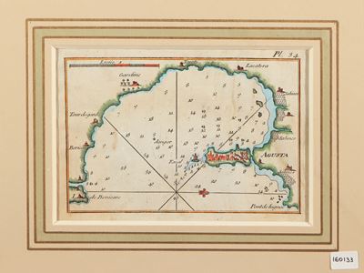 Mappa della Baia di Augusta, Sicilia