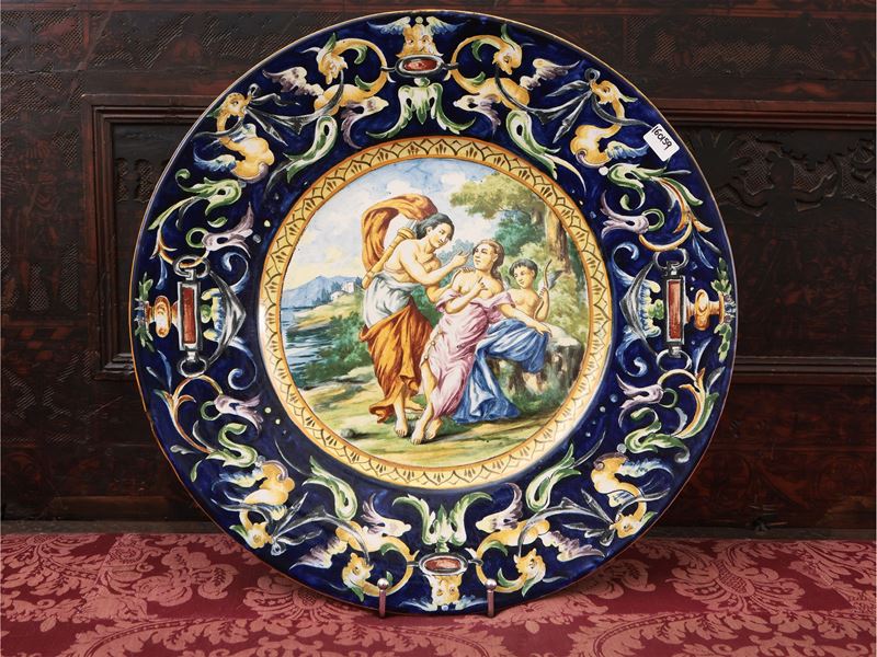 Piatto da Parata in Terracotta Smaltata