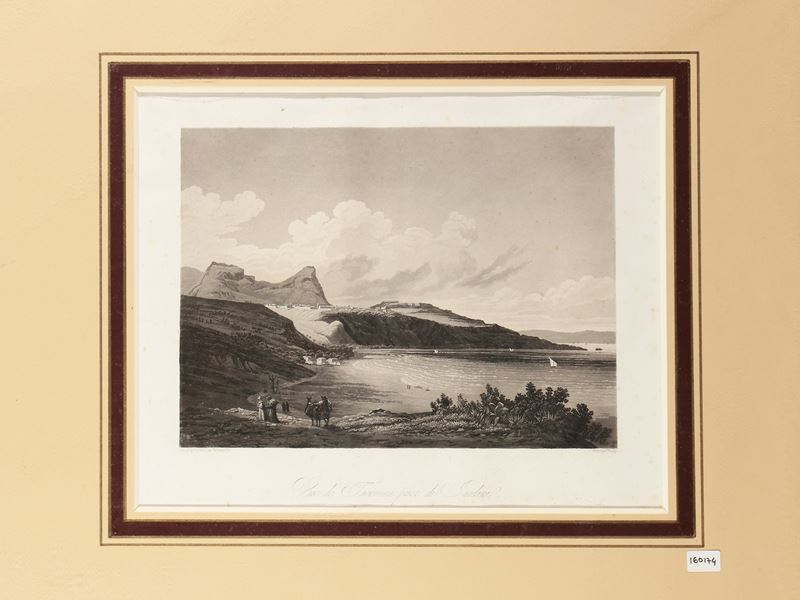 Achille-etienne Gigault De la Salle - Vue De Taormine Prise De Jardini