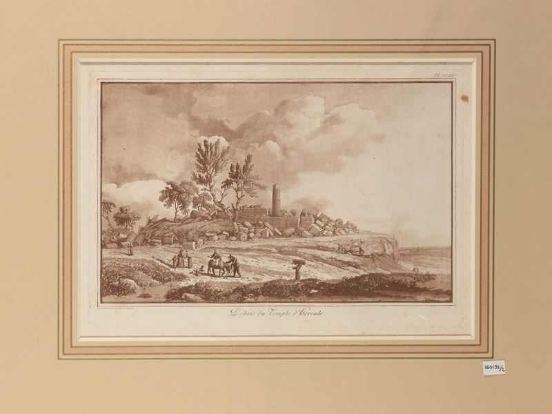 Jean-pierre Louis Laurent Houel - Débris Du Temple D'hercule - Vue Du Temple De Junon Lucine