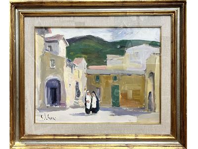 Piazza della Sacrestia a Finale Ligure 1969