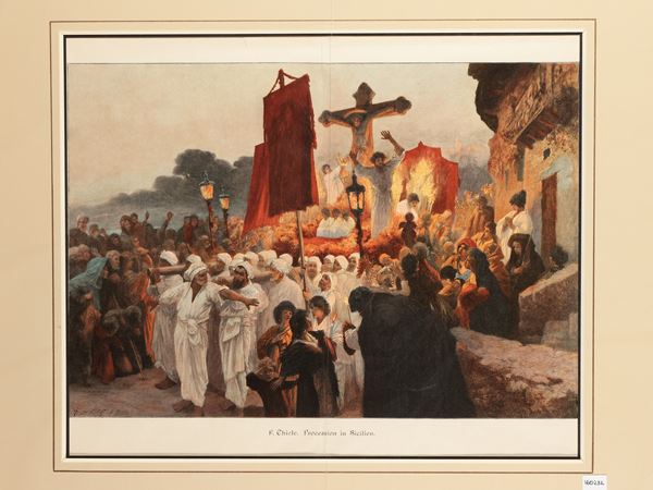 F. Chiele. Procession in Sicilien