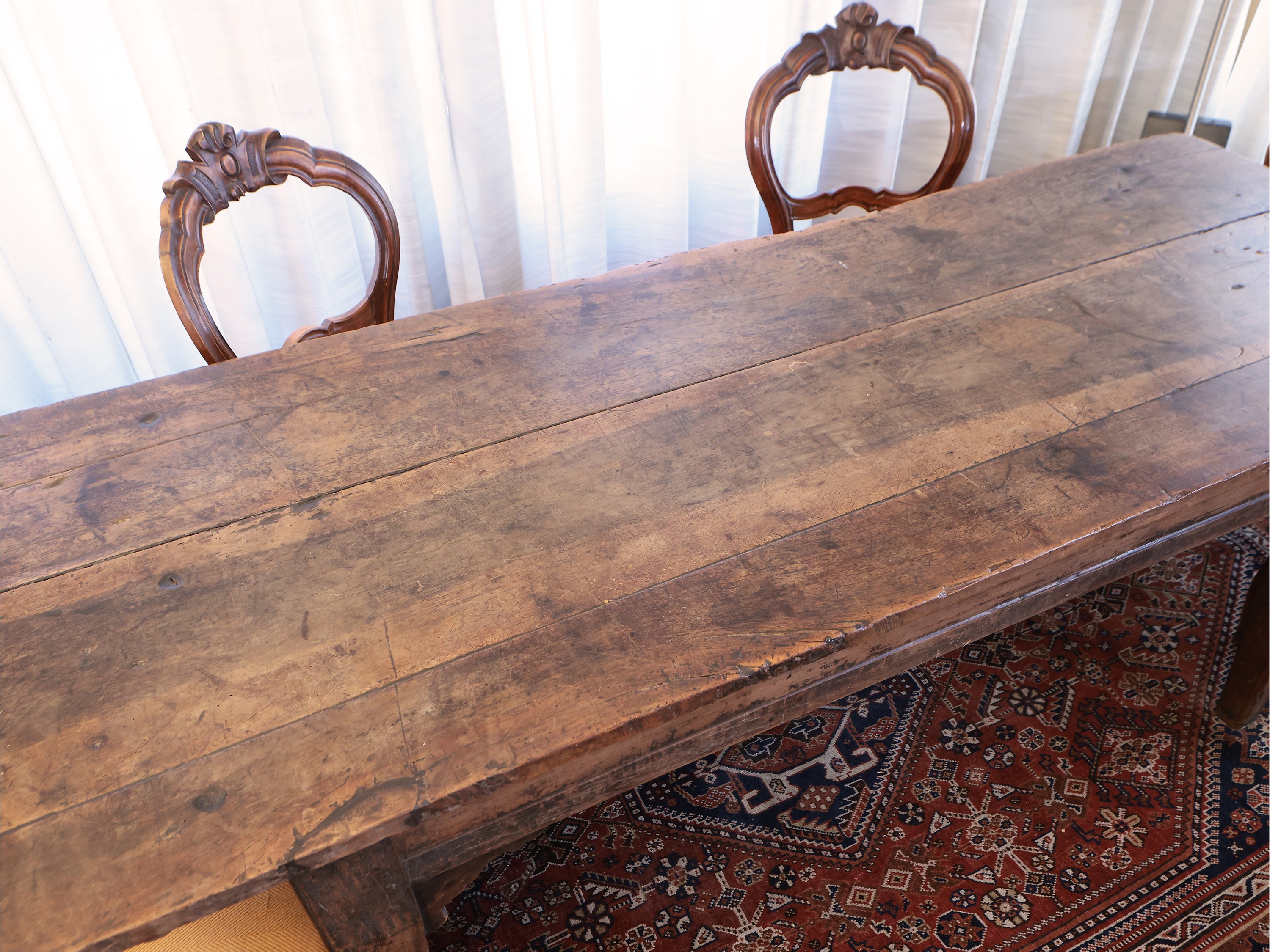 Tavolo Rustico in Noce e Legno Tenero