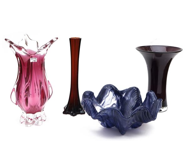 Assortment of glass vases