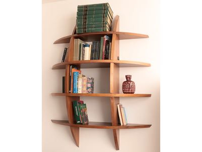 Libreria Pensile in Noce