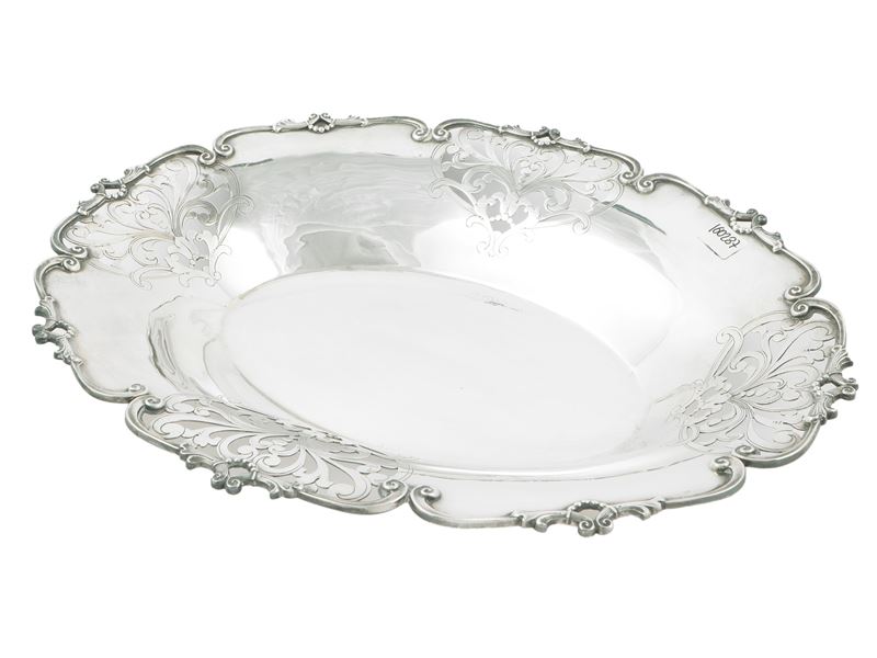 Cestino Centrotavola in Argento, S. An. Fabbrica Italiana Argenterie Milano