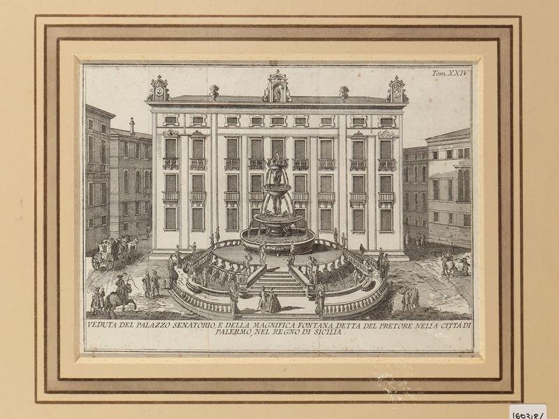 Thomas Salmon - Veduta del Palazzo Senatorio e della Fontana del Pretore - Veduta della Porta Fel...