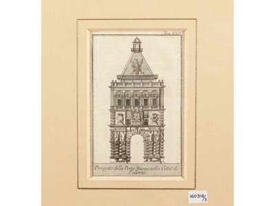Prospetto della Porta Nuova - Statua di Filippo V - Prospetto ... della Villena